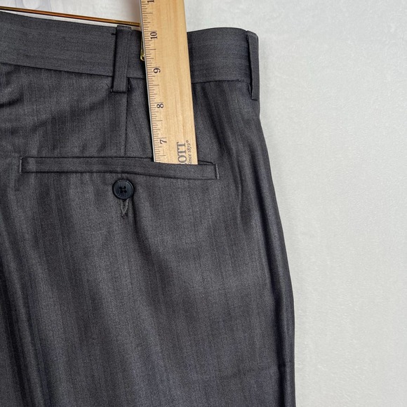 NWT Axist Slim Fit Men's Dress Pants 33x32 Slate Grey Track‎ Stripes City Pant - Picture 14 of 14